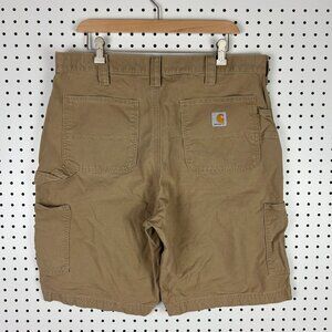 Carhartt Canvas Utility Work Shorts Men's 36 Original Fit Brown‎ Tan B147 DKH